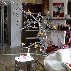 Schmiedeeiserner Leuchter  Baum  Luxusleuchte und Kerzenstnder in einem  luxurise Leuchten