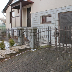 A wrought iron fence