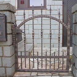 A wrought iron fence