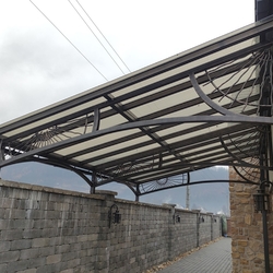 Wrought iron shelter at the family house