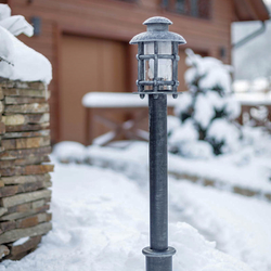 A luxury hand-forged lamp in the garden