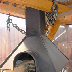 Geschmiedeter Außenkamin Geschmiedeter Außenkamin