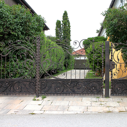 Artistic gate in romantic style hand-forged in Blacksmiths Art Studio UKOVMI