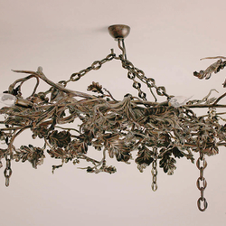 A hand wrought iron chandelier inspired by nature - Oak A hand wrought iron chandelier inspired by nature - Oak