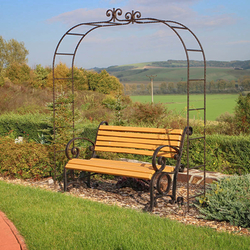 Gartenbank und Zubehör im schmiedeeisernen Stil Gartenbank und Zubehör im schmiedeeisernen Stil