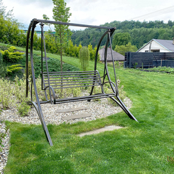 Quality wrought-iron swing made by hand for moments of well-being  garden swing