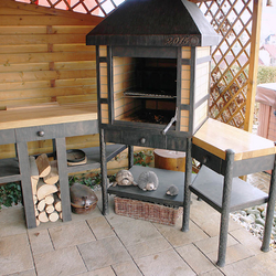 Geschmiedeter Gartenkamin Geschmiedeter Gartenkamin