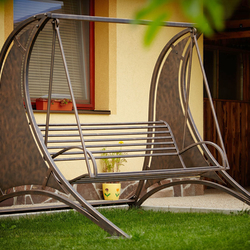 Hand-wrought iron swing for relaxation and leisure  garden furniture