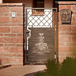 A modern wrought iron gate