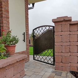 Forged gate at afamily home in western Slovakia