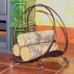 Runde, geschmiedete Holztrage – einfaches Design Runde, geschmiedete Holztrage – einfaches Design
