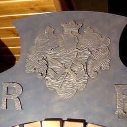 Familienwappen an einem Kamin Familienwappen an einem Kamin