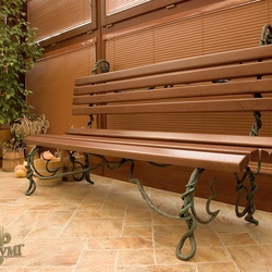 Schmiedeeiserne Sitzbank inspiriert von der Natur - luxuriöse Gartenbank Schmiedeeiserne Sitzbank inspiriert von der Natur - luxuriöse Gartenbank