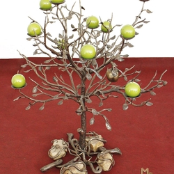 Leuchter – Baum mit Schlange und Apfel – exklusiver Kerzenständer Leuchter – Baum mit Schlange und Apfel – exklusiver Kerzenständer