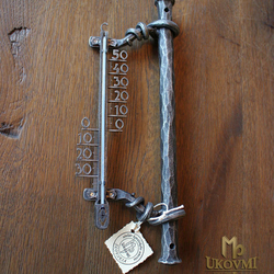 Gartenthermometer KNOTEN  geschmiedetes Thermometer fr Terrasse, Pavillon...