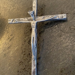 Schmiedeeisernes Kreuz - Bildwerk des Kruzifixes Schmiedeeisernes Kreuz - Bildwerk des Kruzifixes