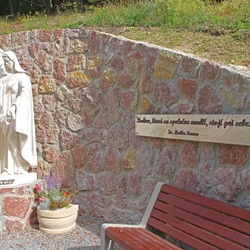 Ground stainless steel board with the forged inscription  statement of St. Mother Teresa