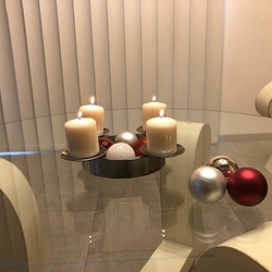 Kerzenhalter Kranz fr die Adventszeit  runder Weihnachtskerzenhalter
