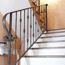 Forged interior railing with a simple design - stair railings Forged interior railing with a simple design - stair railings
